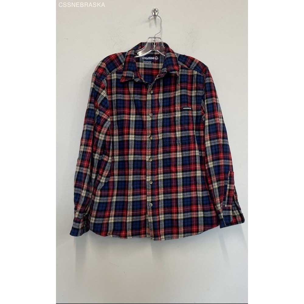 Wolverine Multicolor flannel shirt -‎ Size L 100% Cotton